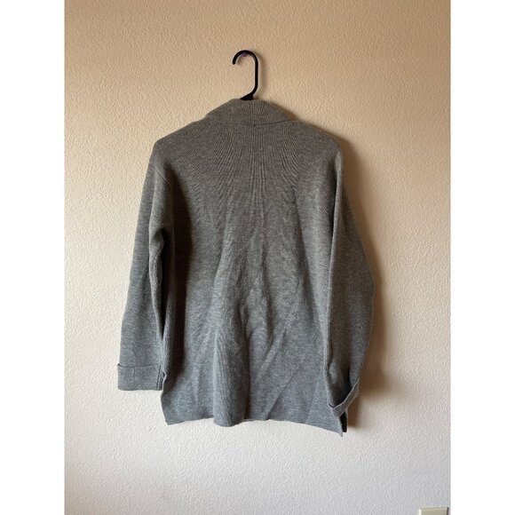 Talbots‎ Gray Wool Women's Sweater Jacket One Button Closure w/ Pockets Size S - Picture 3 of 4